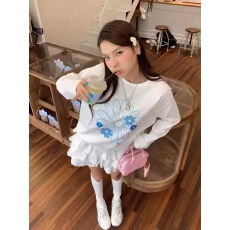 批发官图 21支纯棉-210克  秋装长袖T恤女宽松<b class='q'>上衣</b>印花