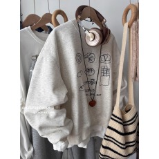 批发官图 实价 仿棉华棉复合-薄款310g加绒400g 圆领卫衣女印花跨境