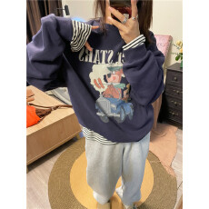 批发薄款/加绒秋冬装圆领卫衣女印花跨境