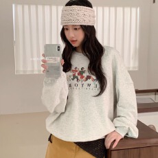 批发薄款/加绒秋冬装圆领卫衣女印花跨境