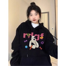 批发官图 实价 华棉复合-薄款310g-加绒400g 连帽卫衣女秋冬装<b class='q'>外贸</b>
