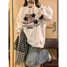 批发官图 实价 华棉复合-薄款310g加绒400g 秋冬装圆领<b class='q'>卫衣</b>女印花外贸