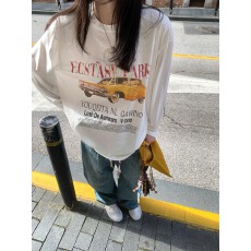 批发21支纯棉-210克 秋装<b class='q'>长袖</b><b class='q'>T</b><b class='q'>恤</b>女宽松上衣印花