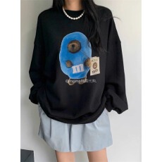 批发官图 实价 华棉复合-薄款/加绒 跨境英文洗水标圆领<b class='q'>卫衣</b>女印花
