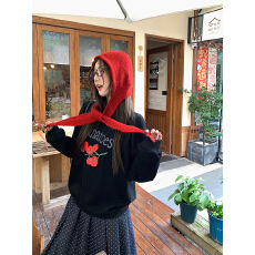 批发官图 实价 华棉复合-薄款/加绒 跨境英文洗水标圆领卫衣女印花