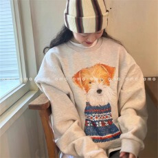 批发华棉复合-薄款/加绒 秋冬装加绒圆领卫衣女印花<b class='q'>宝宝</b>绒