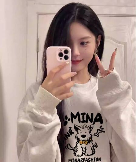 경관 그림 후아 면 복합 얇은 스타일 털이 있는 가을 겨울 의류 털이 있는 라운드 넥 후드티 여성 프린트 아기 플러시