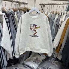 批发华棉复合-薄款/加绒 秋冬装加绒圆领卫衣女印花<b class='q'>宝宝</b>绒