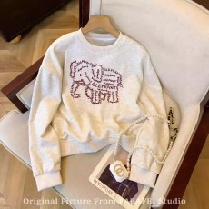 批发官图 实价 华棉刷毛 <b class='q'>卫衣</b>女韩系减龄洋气小象刺绣