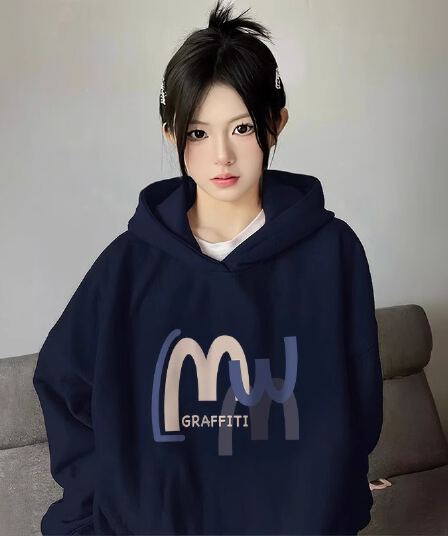 경관 그림 후아 면 복합 얇은 스타일 310g- 털이 있는 400g 털이 있고 두꺼운 후드티 소녀 까마귀