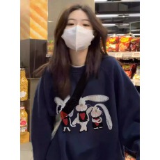 批发官图 实价 华棉复合-薄款/加绒 秋冬装加绒圆领卫衣女印花<b class='q'>宝宝</b>绒