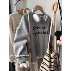 批发官图 实价 华棉复合-薄款/加绒 秋冬装加绒圆领卫衣<b class='q'>女</b>印花<b class='q'>宝宝</b>绒