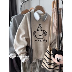 批发官图 实价 华棉复合-薄款/加绒 秋冬装加绒圆领卫衣<b class='q'>女</b>印花<b class='q'>宝宝</b>绒