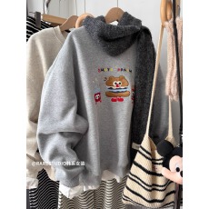 批发官图 实价 华棉复合-薄款/加绒 秋冬装加绒圆领卫衣<b class='q'>女</b>印花<b class='q'>宝宝</b>绒