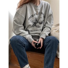 批发官图 实价 华棉复合-薄款/加绒 秋冬装加绒圆领卫衣女<b class='q'>印花</b>宝宝绒