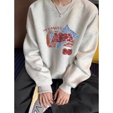 批发官图 实价 华棉复合-薄款/加绒 秋冬装加绒圆领卫衣女印花<b class='q'>宝宝</b>绒