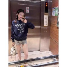 批发官图 实价 华棉复合-薄款/加绒 秋冬装加绒圆领卫衣女印花<b class='q'>宝宝</b>绒