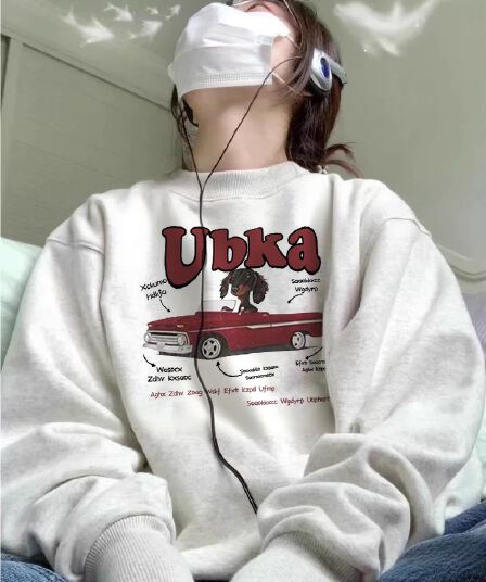 2026 한 궈화 면 복합 얇은 스타일 털이 있는 가을 겨울 의류 털이 있는 라운드 넥 후드티 여성 프린트 아기 플러시