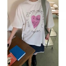 批发官图 21支纯棉-210克100%棉 2026年春夏装短袖T恤女韩版印花