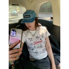 批发官图 实价 40支纯棉-220克 92%棉8%氨纶 正肩短袖<b class='q'>T</b><b class='q'>恤</b>女印花