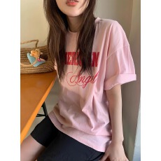 批发官图 21支纯棉-210克100%棉 2026年春夏装短袖T恤女韩版印花