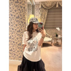 批发21支纯棉-210克棉 2026年韩国东大门春夏装短袖T恤女韩版印花<b class='q'>上衣</b>