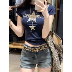 批发官图 实价 40支纯棉-220克 92%棉8%氨纶 正肩<b class='q'>短袖</b><b class='q'>T</b><b class='q'>恤</b>女印花