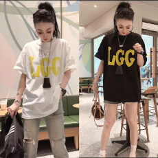 批发官图 21支纯棉-210克100%棉 2026年春夏装短袖T恤女韩版印花