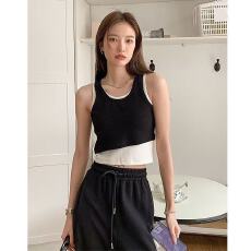 批发实价 40支纯棉210克92棉/8氨纶吊带<b class='q'>背心女</b>叠穿假二件