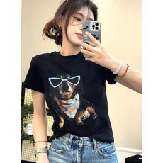 批发官图 实价 40支纯棉-220克 92%棉8%氨纶 正肩<b class='q'>短袖</b><b class='q'>T</b><b class='q'>恤</b>女印花