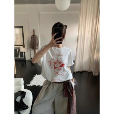 批发官图 21支纯棉-210克100%棉 2026年春夏装短袖T恤女韩版印花