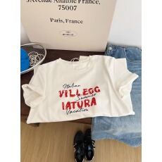 批发官图 21支纯棉-210克100%棉 2026年春夏装短袖T恤女韩版印花