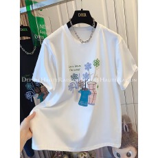 批发官图 21支纯棉-210克100%棉 2026年春夏装短袖T恤女韩版印花