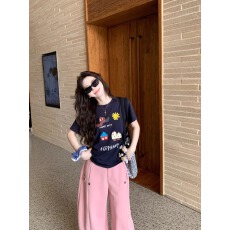 批发21支纯棉-210克棉 2026年<b class='q'>韩国</b>东大门春夏装短袖T恤女韩版印花上衣