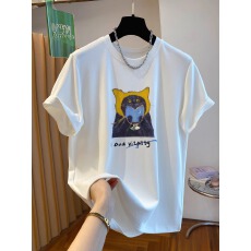 批发官图 21支纯棉-210克100%棉 2026年春夏装短袖T恤女韩版印花