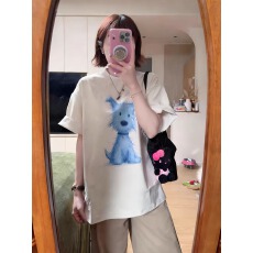 批发官图 21支纯棉-210克100%棉 2026年春夏装短袖T恤女韩版印花