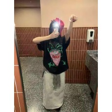 批发21支纯棉-210克100%棉 2026年春夏装短袖<b class='q'>T</b><b class='q'>恤</b>女<b class='q'>韩版</b>印花