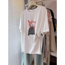 批发官图 21支纯棉-210克100%棉 2026年春夏装短袖<b class='q'>T</b><b class='q'>恤</b>女韩版印花