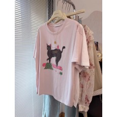 批发官图 21支纯棉-210克100%棉 2026年春夏装短袖<b class='q'>T</b><b class='q'>恤</b>女韩版印花