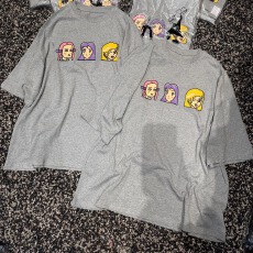 官图 21支纯棉-210克100%棉 2026年春夏装短袖T恤女韩版印花