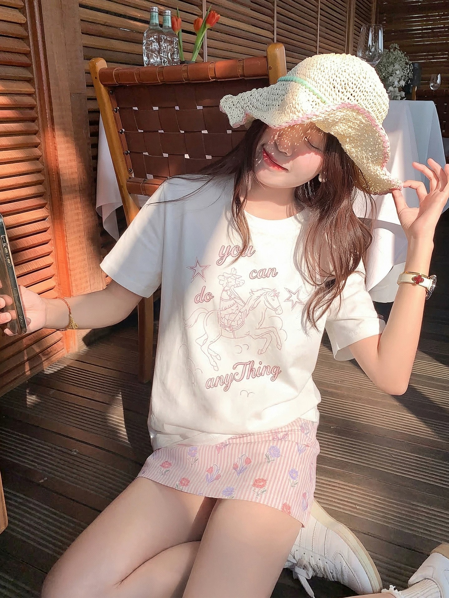 2026 한국 대외 무역 새로운 구매 여름 드레스 한 부서 반팔 티셔츠 여성 한국 스타일 루즈핏 빅 사이즈 프린트