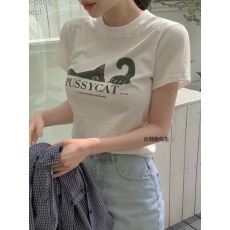 批发韩系纯棉<b class='q'>打底衫</b>女2026夏季新款字母印花圆领百搭短袖T恤<b class='q'>宽松</b>上衣