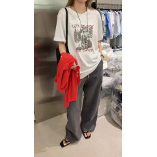 批发官图 21支纯棉-210克 后包领 夏装韩系短袖T恤女<b class='q'>韩版</b><b class='q'>宽松</b>大码印花