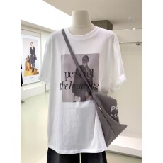 批发官图 21支纯棉-210克 后包领 夏装韩系短袖<b class='q'>T</b><b class='q'>恤</b>女韩版宽松大码<b class='q'>印花</b>
