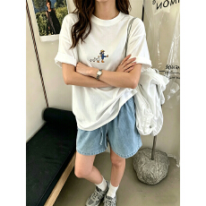 批发官图 21支纯棉-210克 后包领 夏装韩系短袖T恤女<b class='q'>韩版</b><b class='q'>宽松</b>大码印花