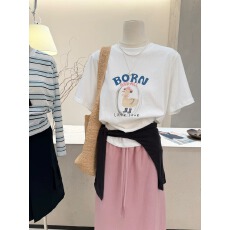 批发官图 21支纯棉-210克 后包领 夏装韩系短袖T恤女<b class='q'>韩版</b><b class='q'>宽松</b>大码印花
