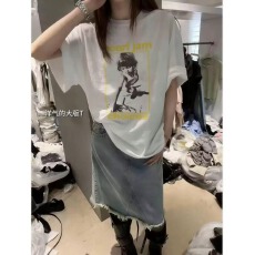 批发官图 21支纯棉-210克 后包领 夏装韩系短袖T恤女<b class='q'>韩版</b><b class='q'>宽松</b>大码印花