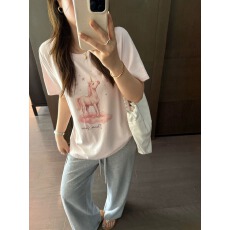 批发官图 21支纯棉-210克 后包领 夏装韩系短袖T恤女<b class='q'>韩版</b><b class='q'>宽松</b>大码印花