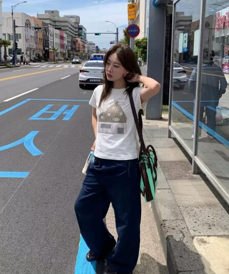 2026 한국 대외 무역 새로운 주문 92 면 8 암모니아 Lun 긍정적 인 어깨 반팔 티셔츠 여성 프린트