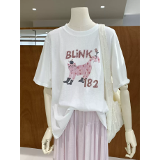 批发官图 21支纯棉-210克 后包领 夏装韩系短袖<b class='q'>T</b><b class='q'>恤</b>女韩版宽松大码印花